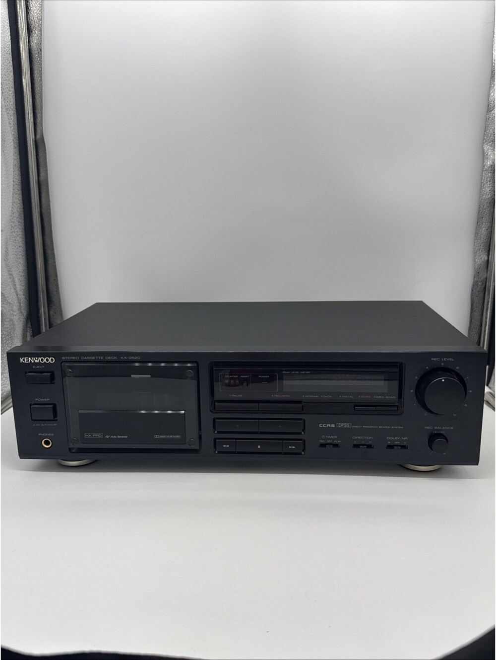 Vintage Kenwood KX-2520 Stereo Cassette Deck Auto Reverse Dolby B/C HX Pro WORKS